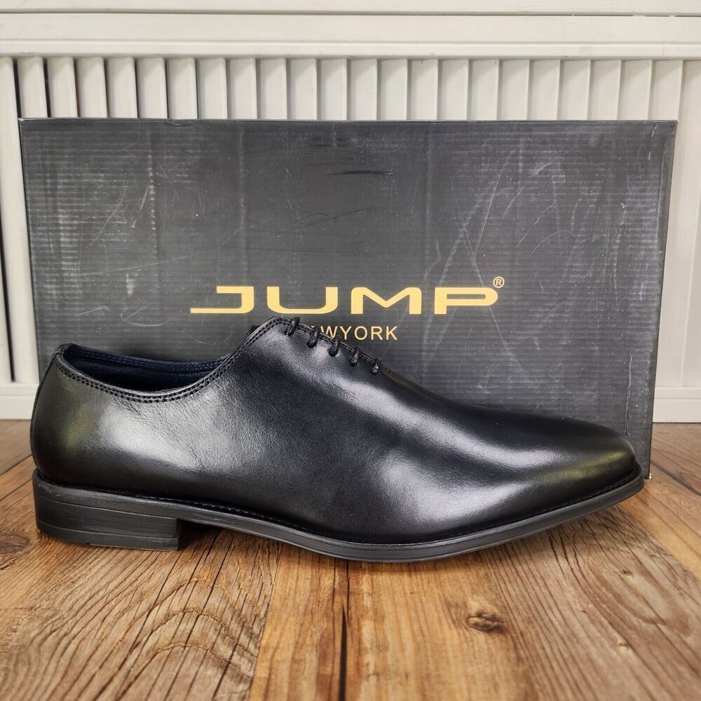 Jump New York Monaco Oxfords Dress Shoes Men Sz 7 M Black Leather Preppy Formal